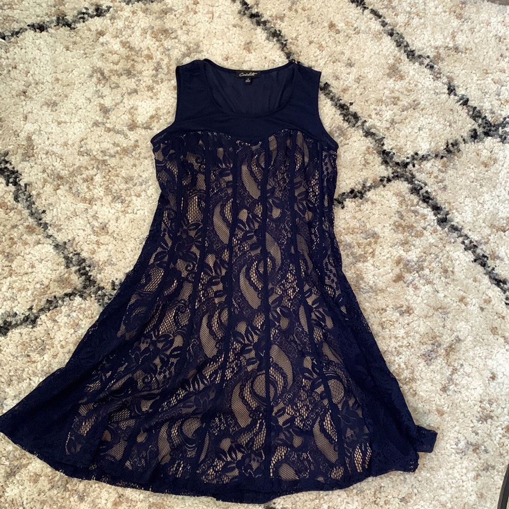 Navy blue lace dress